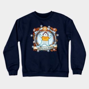 making snow angels Crewneck Sweatshirt